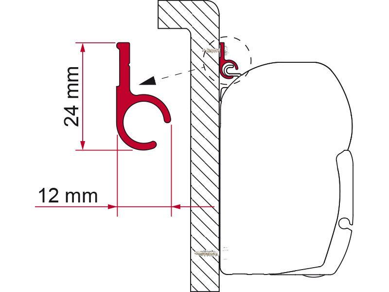 Fiamma Rail adapter F35/F45 árnyékolókhoz, 400 cm