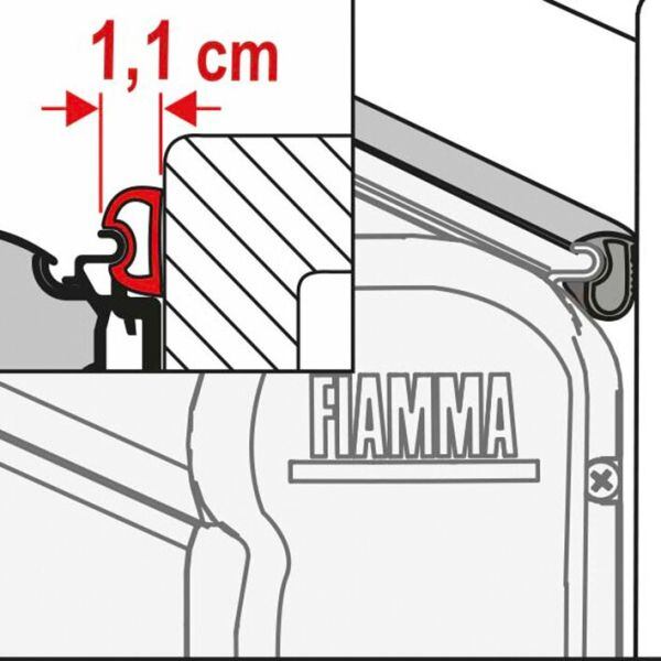 Rain Guard S szivárgásgátló tömítés Fiamma F45 árnyékolókhoz hossz 3 m