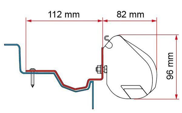 Adapterkészlet a Ford Custom Group Rapido és Fiamma F35 árnyékolókhoz