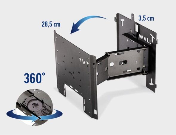 Slim Mount 290 - állítható távolság a faltól és elfordítás