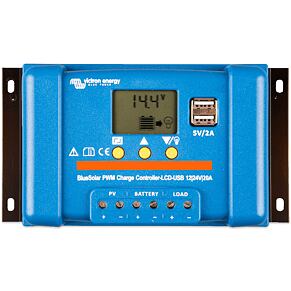 PWM napelemes vezérlő Victron Energy BlueSolar LCD&USB