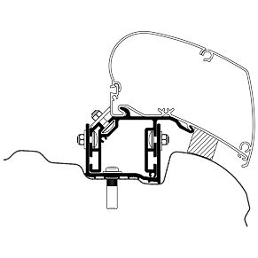 Adapter VW Crafter járműhöz, Thule 6200/6300 árnyékolóhoz